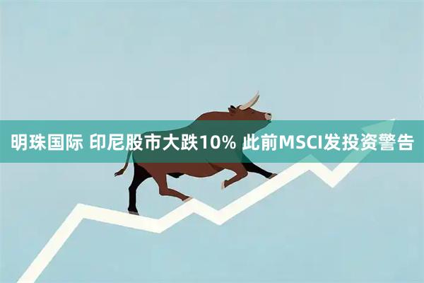 明珠国际 印尼股市大跌10% 此前MSCI发投资警告